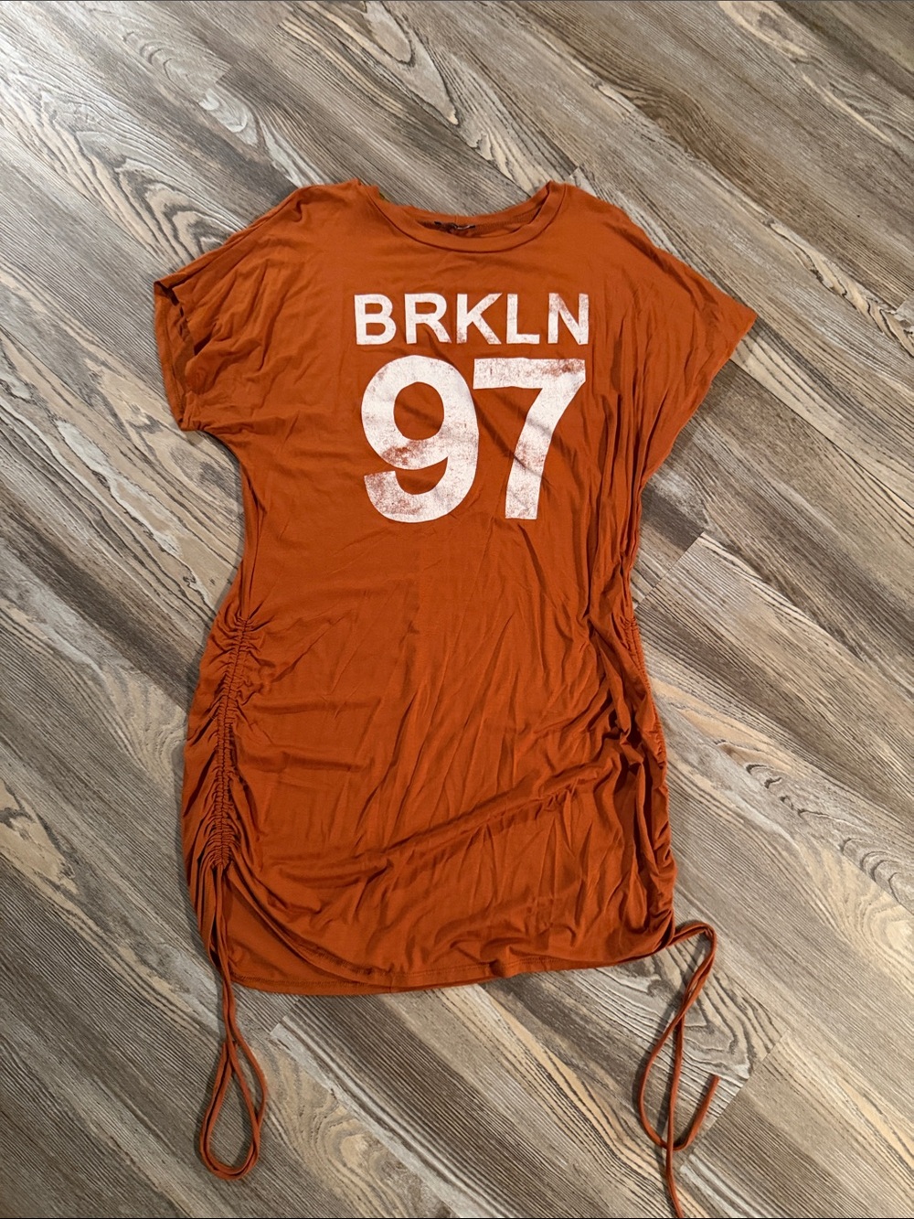 Fashion Nova Rust Orange BRKLN 97 Mini Dress